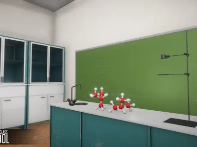 Chemistry Class - School Low-poly 3D model