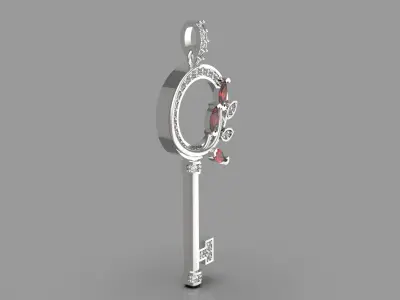 woman jewelry key pendant  jp0046 3D print model