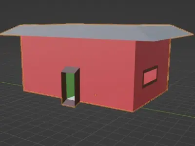 Small Modern House Low-poly 3D model purchase