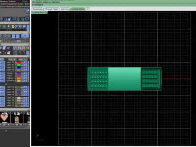 Monolith Grid Gold Ring 3D print model