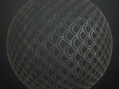 Rusty Fish Metal Grill Transparent PBR Seamless Texture