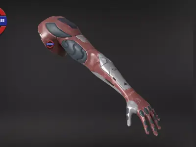 Sci fi arm v2 Game ready Low-poly 3D model