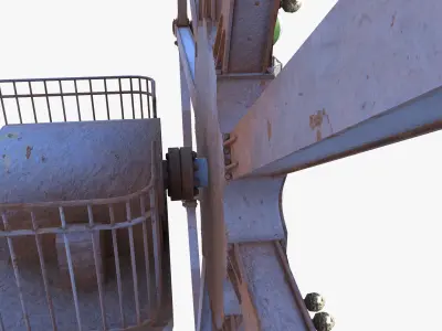 Ferris wheel v4 Low-poly 3D model