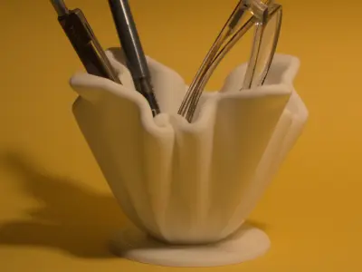 Ghostly Draped Lamp and Matching Trinket Dish  3D Printable Set 3D print model