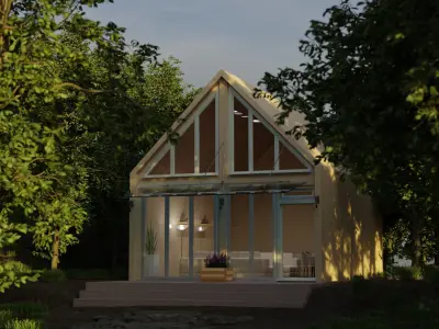 Skandinavian Home Interior   Low-poly 3D model