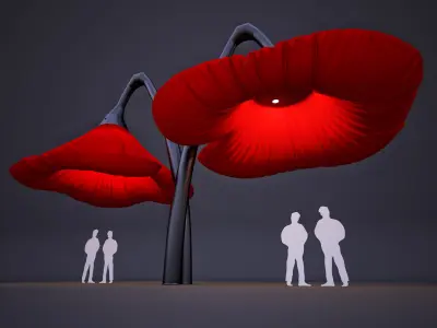 Warde Flower Street Lamp 3D model