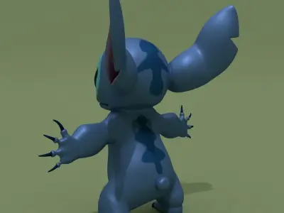 Stitch character 3D model