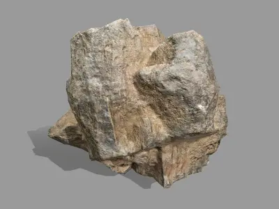 Rock Set Low-poly 3D model