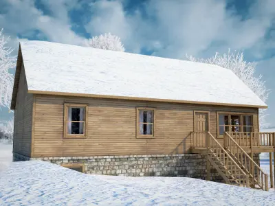 Chalet house 3D model