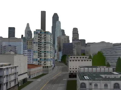 Neighborhood city 3D model