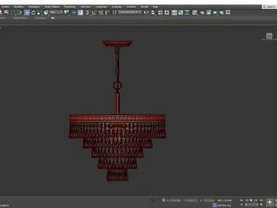 Mercer Round Chandelier Low-poly 3D model