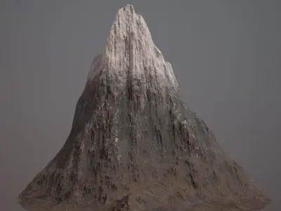 Mountain PBR GameReady Low-poly 3D model