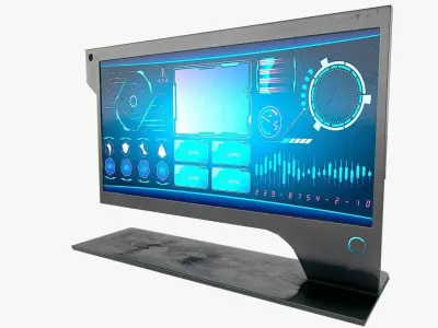 Sci-fi Monitor12 Low-poly 3D model