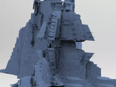 Star freighter base extended 3D model