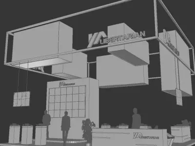 Exhibition Stand Stall Booth Low-poly 3D model