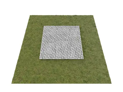 Brick Paver Texture Seamless 3D model