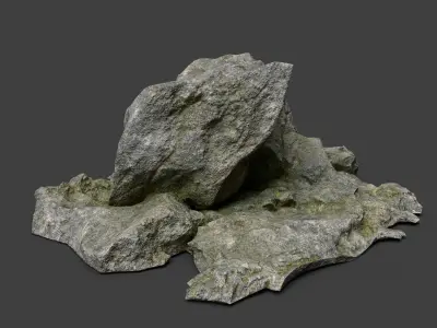 Rock 3-9 Low-poly 3D model
