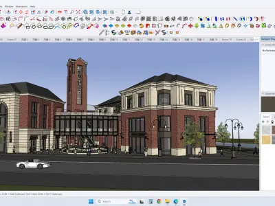 victorian exterior facade sketchup model 3D model