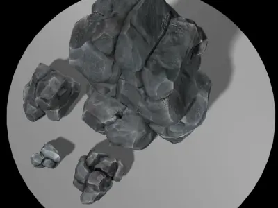 Rocks group of 3D model