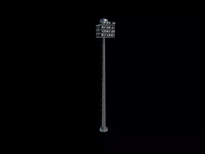 High mast lighting tower 3D model