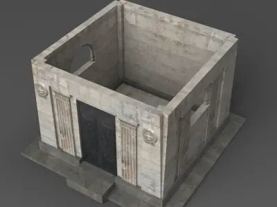 Crypt Low-poly 3D model