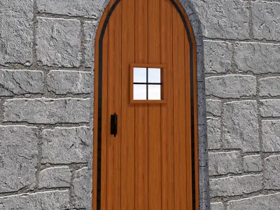 Medieval Door-01 3D model