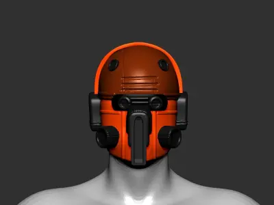 helmet high poly sculpt 3d printable  3D model 116