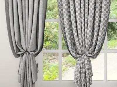 Curtain curtains - 3D model