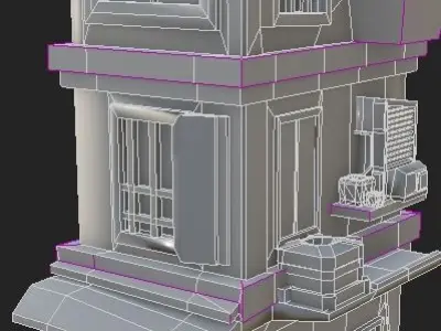 Favelas Buildings Free low-poly 3D model