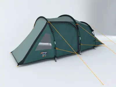 Outdoor tent high detail low poly Low-poly 3D model
