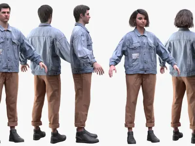  Man and Woman in Casual Outfit 4 