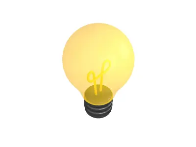 Light Bulb v1 006 Low-poly 3D model