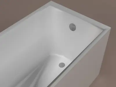 rectangular bath Free low-poly 3D model