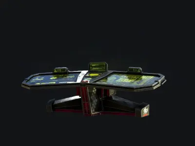 Sci-Fi Console Computer Base 1 Low-poly 3D model