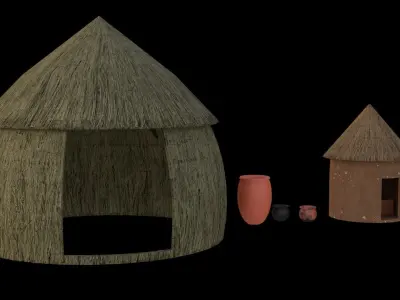 Village items 3D model