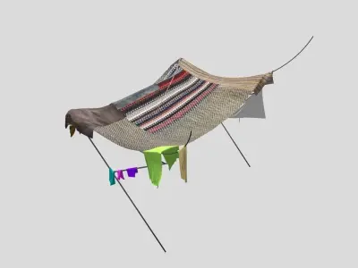 Cloth Shade Low-poly 3D model