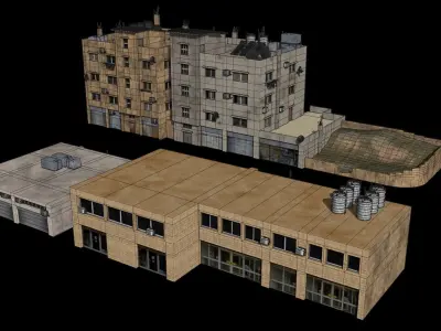 middle east buildings 3 3D model