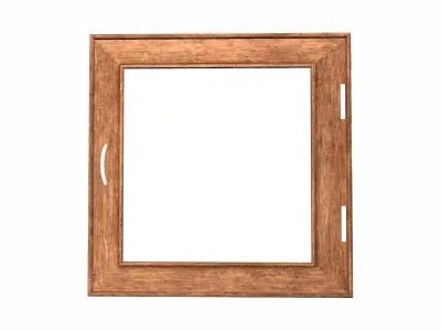 Wooden Cabinet Box Low-poly 3D model