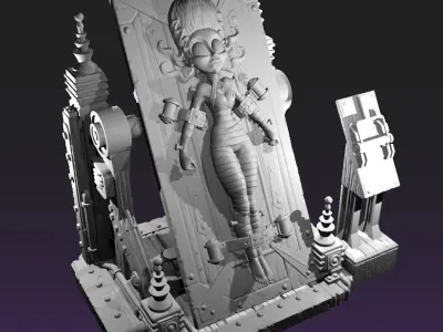 Frankenstien Brides Interchangeable Sculptures 3D print model