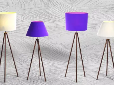 Floor Lamp Low-poly 3D model