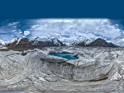 HDR - Engilchek Glacier and Glacial lake 3D model
