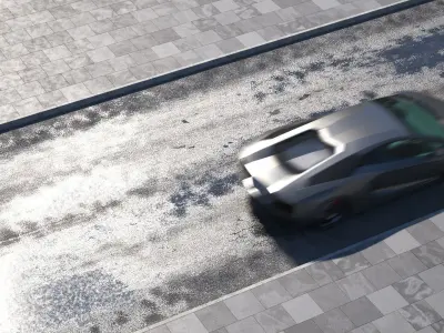 Large area seamless wet road texture Texture