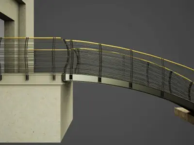 Steel bridge 3D model