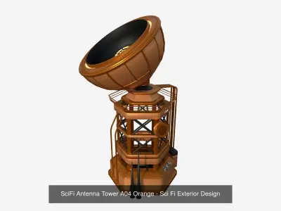 10 SciFi Antenna Towers A Collection - Sci Fi Exterior Design 3D Model Pack
