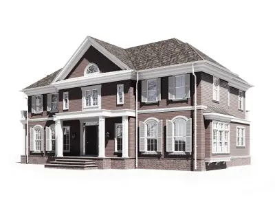 Build024 brick house 3D model