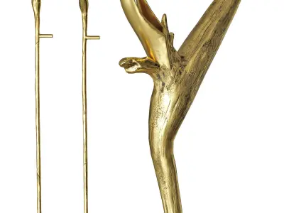 Door handles Strelitzia 3D model