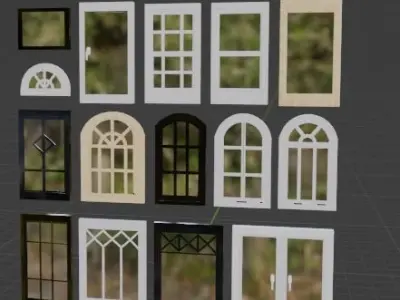 14 windows designs available  3D model