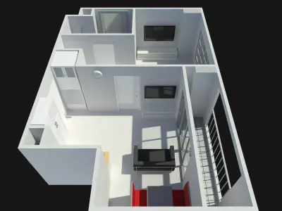 Apartment room by REVIT 25R08 3D model