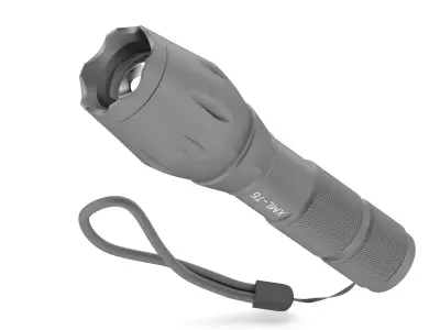  LED Tactical Flashlight 3D model