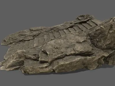 Stairs rock staircase Low-poly 3D model purchase
